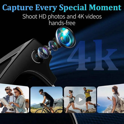 Lunettes intelligentes IA avec caméra 4K