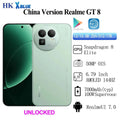 Realme GT 8 Unlocked  Snapdragon 8 Elite NFC OTA 7000 mAh 100W Supercharge 6.79 Inch AMOLED 144Hz Rear Camera 50MP