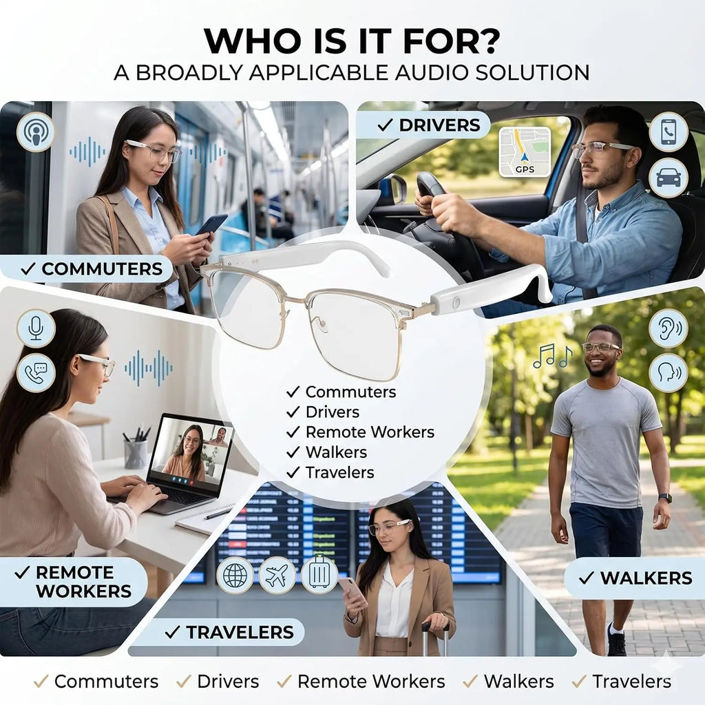 Bluetooth Smart Glasses with Photochromic Lenses