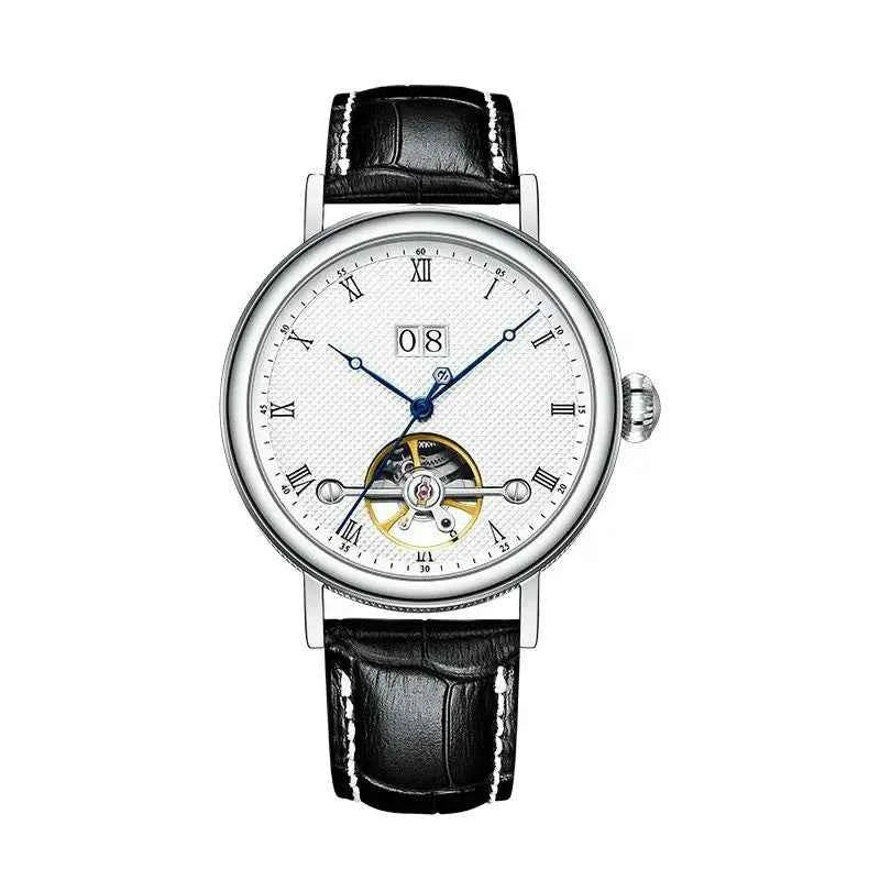 Men's Stainless Steel Automatic Watch 2025 Classic Flywheel Design Waterproof High Range for Men - Free Shipping - Maliame Store