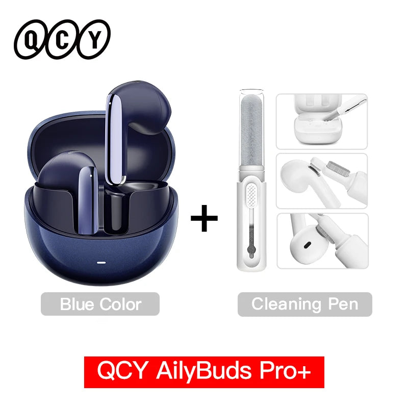QCY HT10 AilyBuds Pro+ ANC Wireless Earphone Hi-Res Audio with LDAC Bluetooth 5.3 Earbuds 6 Mic AI HD Call Multipoint Connection - Maliame Store