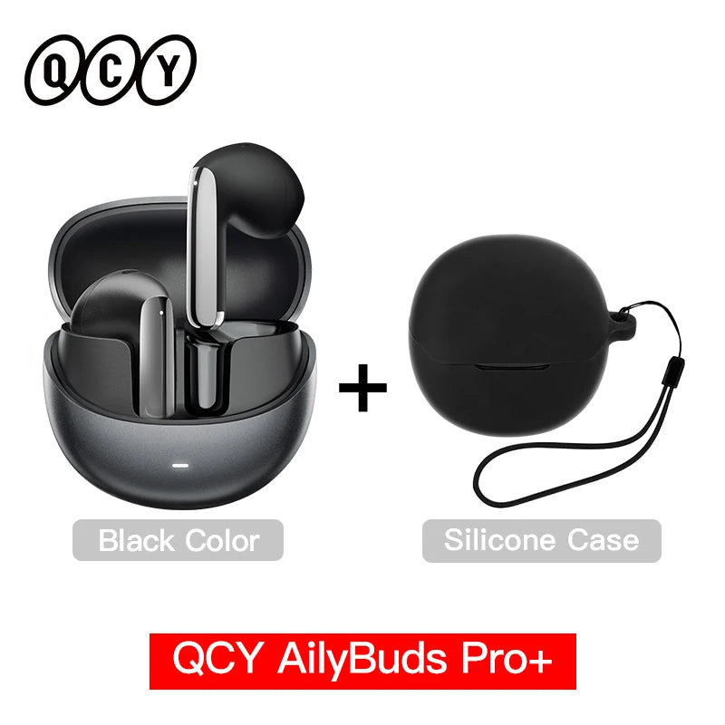 QCY HT10 AilyBuds Pro+ ANC Wireless Earphone Hi-Res Audio with LDAC Bluetooth 5.3 Earbuds 6 Mic AI HD Call Multipoint Connection - Maliame Store