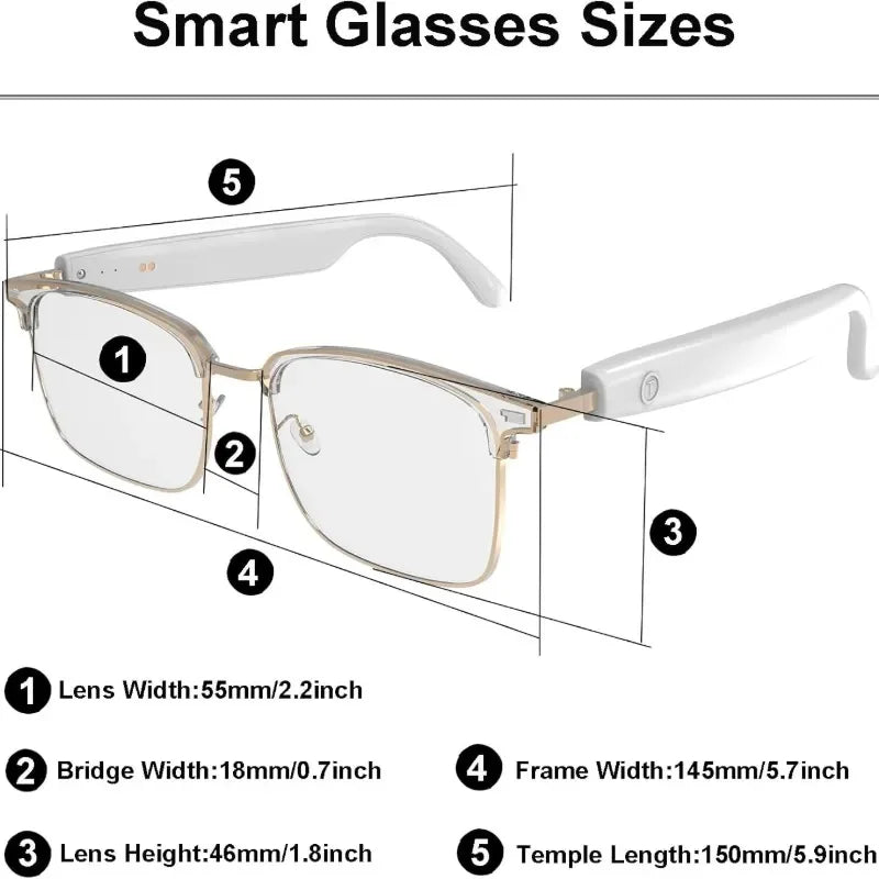 Bluetooth Smart Glasses with Photochromic Lenses
