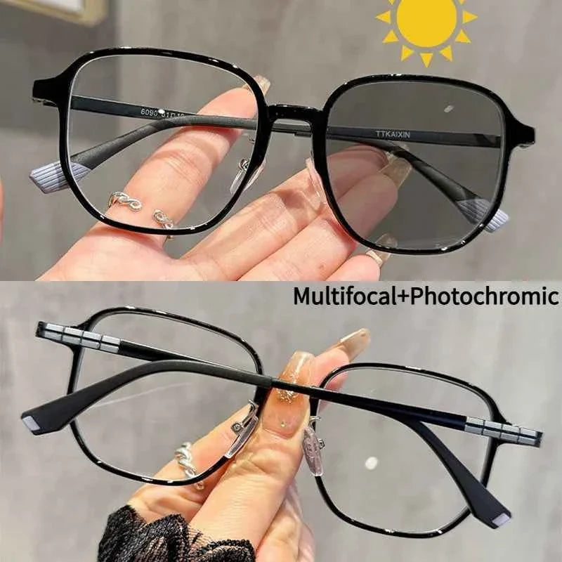 Presbyopia Glasses Are Ultra Light, Fashionable Multi Focus+photochromic Reading Glasses - Maliame Store