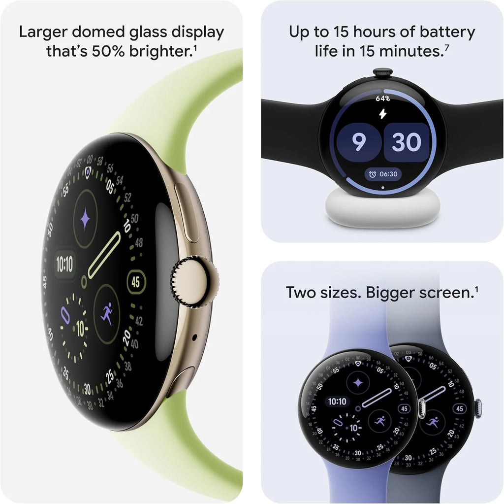 Nouvelle Google Pixel Watch 4 – WiFi/LTE | 41mm & 45mm | Qualcomm SW5 Gen 2 | Écran AMOLED | Montre Connectée