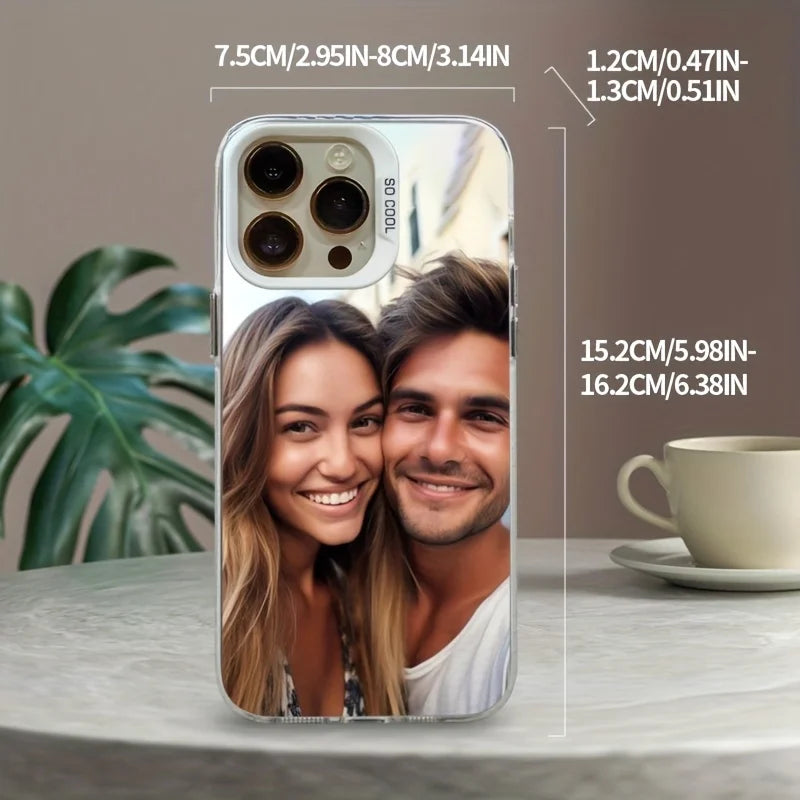 For iPhone 17 16 15 14 13 12 11 Pro Max Mini SE 2020 2022 Air XS XR 7 8 Plus 16e DIY Photo Customized Case IMD Shockproof Cover