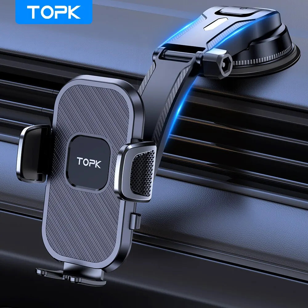 TOPK Car Phone Holder Gravity Stand for iPhone Xiaomi Samsung Car Mobile Support for Dashboard Windshield Air Vent Phone Mount - Maliame Store