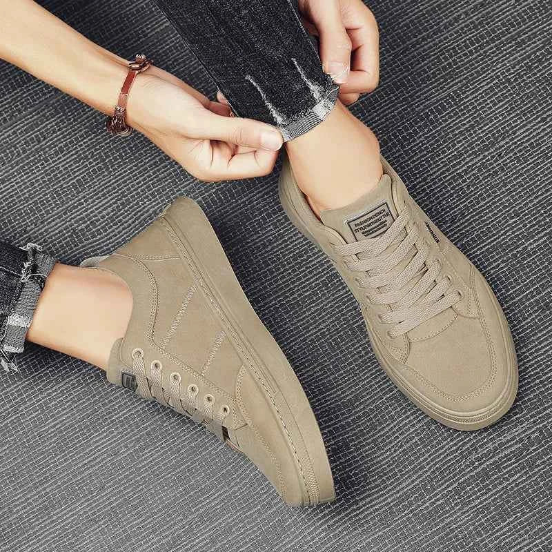 Men's Shoes 2025 New Spring Work Safety Shoes, Anti-slip, Wear-resistant, Versatile Casual Sports Work Shoes, Men's Board Shoes