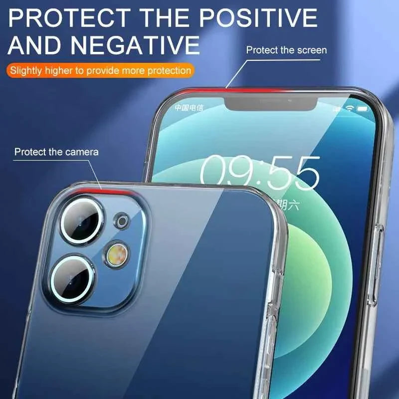 Ultra Thin Clear Phone Case For iPhone 11 12 13 14 15 16 17 Pro X XR XS Max Mini 7 8 Plus Silicone Soft Transparent Back Cover - Maliame Store