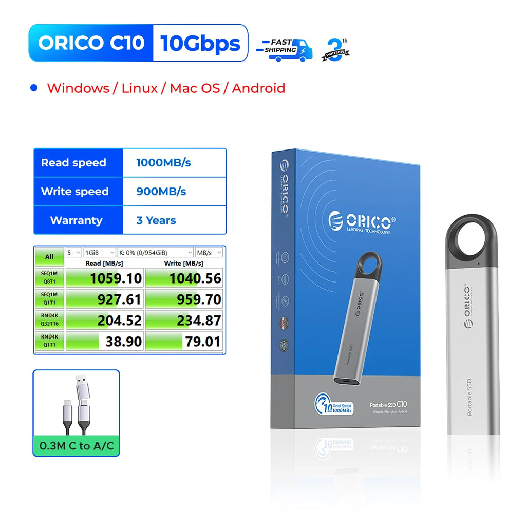 ORICO 1TB Portable External SSD
