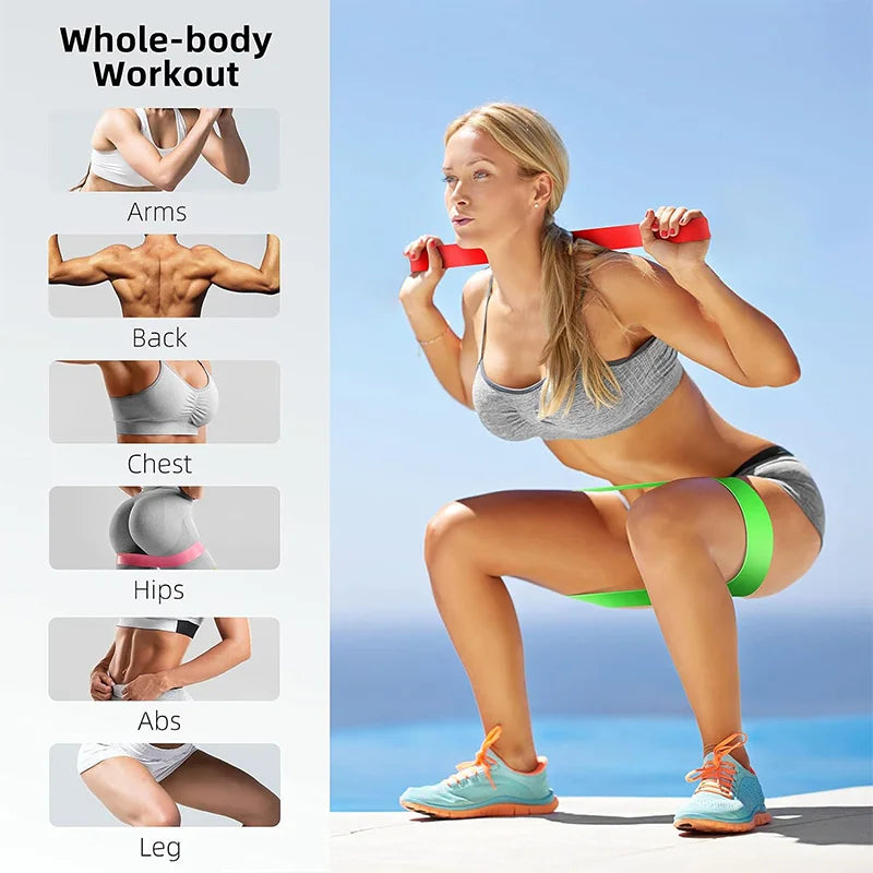 Different Resistance Bands Yoga Band Fitness Exercise Training Hip Tension Band Leg Squat Dance Elastic Loop Stretch Band - Maliame Store