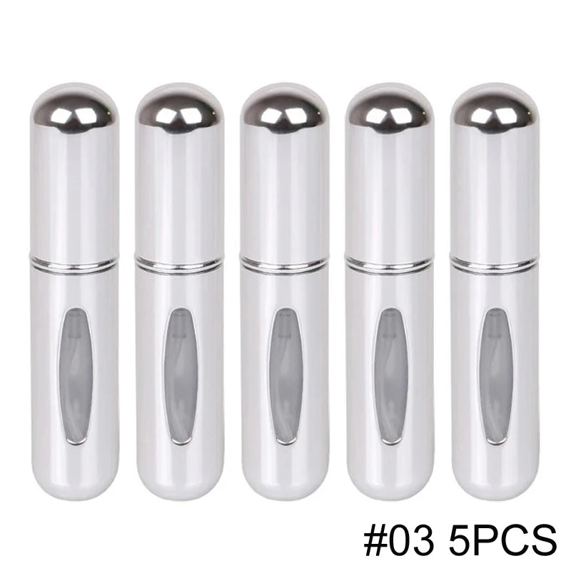 1/5/10PCS 5ml Portable Perfume Atomizer Mini Perfume Bottle Sample Spray Bottling Dispenser Cosmetics Travel Container - Maliame Store