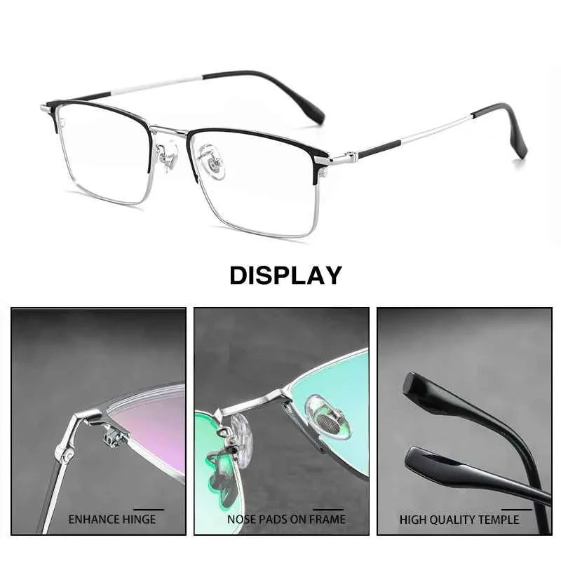 CLLOIO Ultralight Business Men Glasses Reading Glasses Anti Blue Light Myopia Prescription Glasses Hyperopia Optical Eyeglasses - Maliame Store