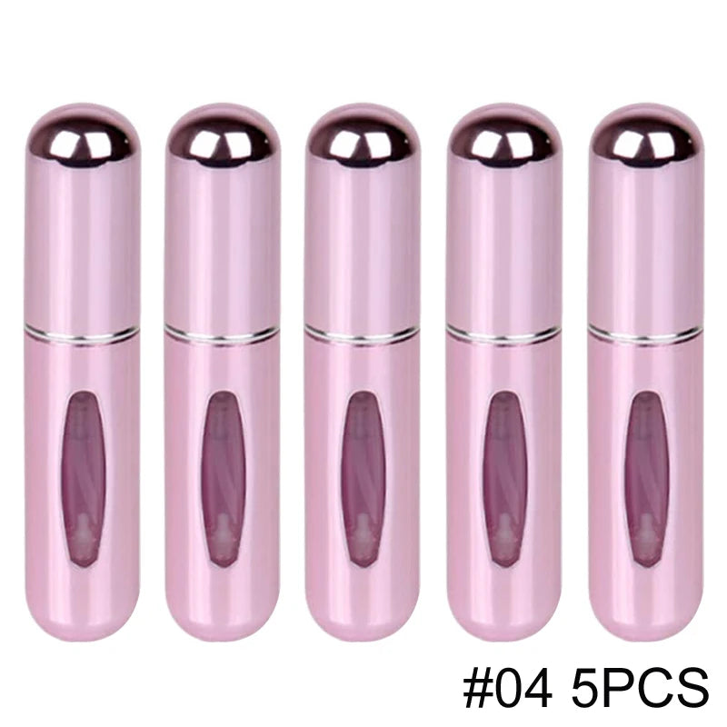 1/5/10PCS 5ml Portable Perfume Atomizer Mini Perfume Bottle Sample Spray Bottling Dispenser Cosmetics Travel Container - Maliame Store