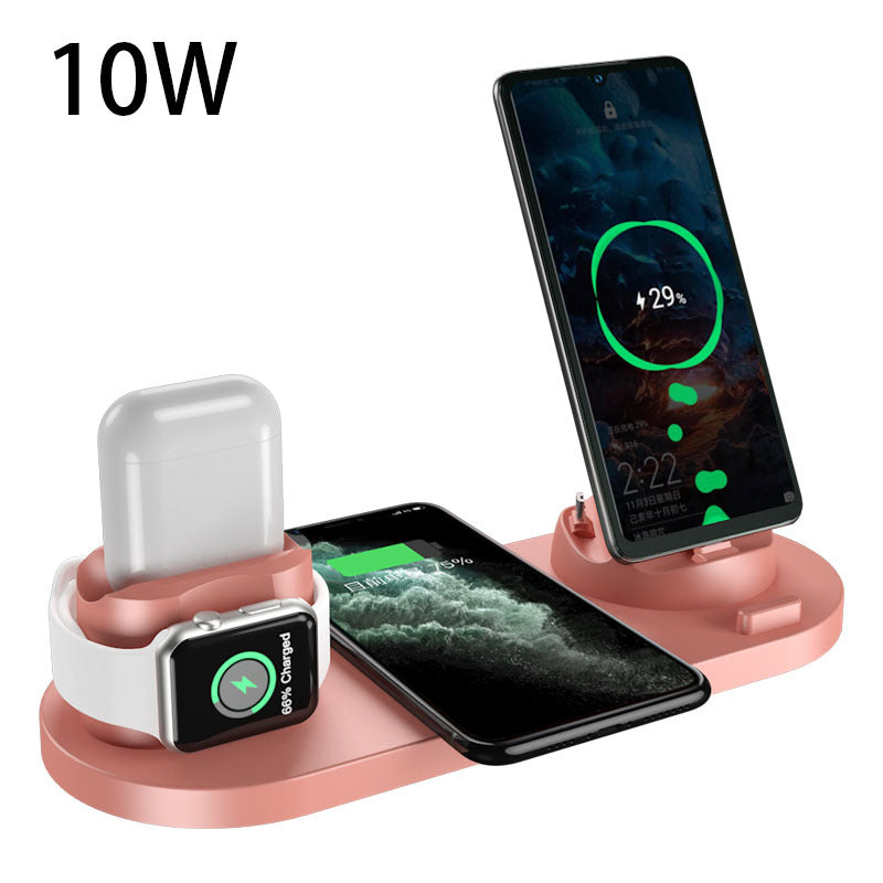 Wireless Charger Dock Station - 6 in 1 Fast Charger for iPhone and Apple Watch - Maliame Store