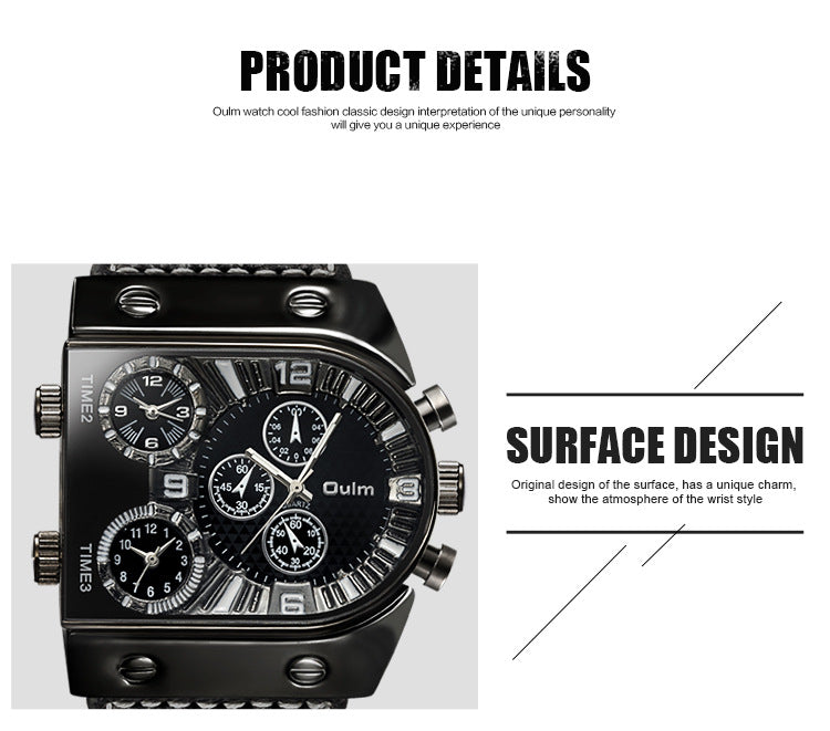 Men's Double Display Wristwatch - Stylish Quartz Timepiece - Maliame Store