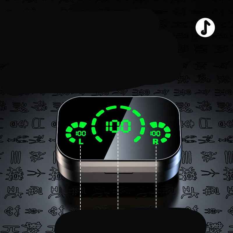 YD03 Wireless Bluetooth-compatible Headset TWS Large Screen Smart Digital Display In Ear Breathing Light - Maliame Store