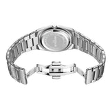 Ultra-thin Butterfly-clasp Steel-band Quartz Mens Watch