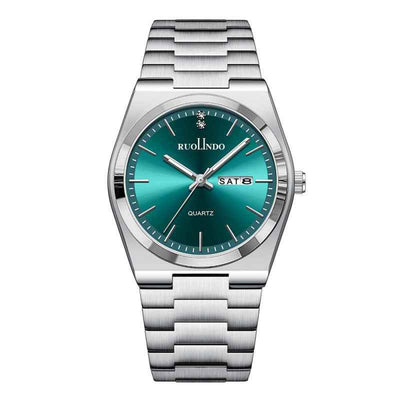 Ultra-thin Butterfly-clasp Steel-band Quartz Mens Watch
