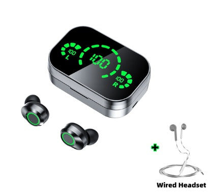 YD03 Wireless Bluetooth-compatible Headset TWS Large Screen Smart Digital Display In Ear Breathing Light - Maliame Store