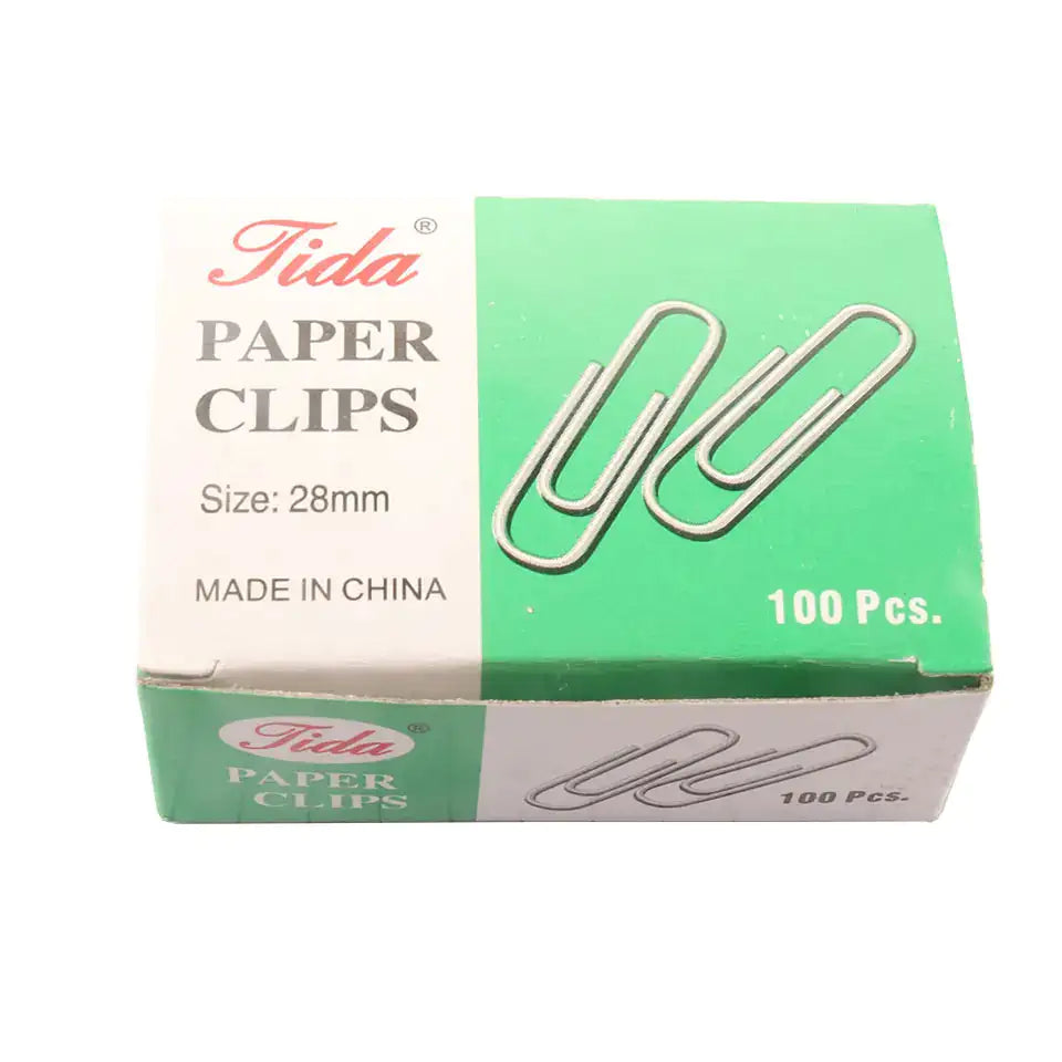 Paper Clip (28mm) Regular Silver (100/Pack) - Maliame Store
