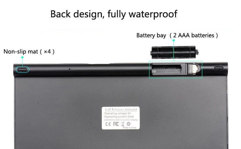 2.4 GHz Wireless Mini Keyboard And Optical Mouse Set - Maliame Store